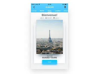 Tour Guide Concept app blue guide ui