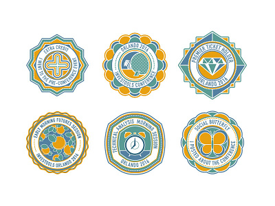 Conference Pin Series badges florida icon illustration pin theme