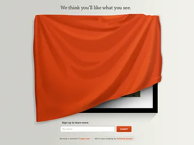 Deco Teaser art drape frame illustration landing page photo ui ux website