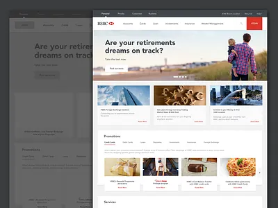 Hsbc website revamp banking clean responsive revamp simple ui ux website