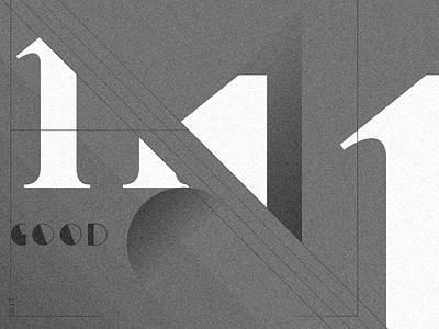 Good Evening black fun monochrome mood numbers poster print typography white