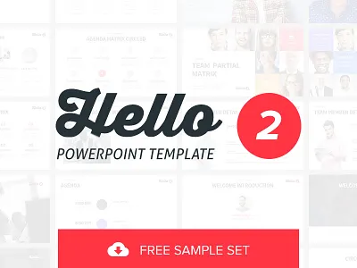 Hello 2 PowerPoint Template hello powerpoint presentation template