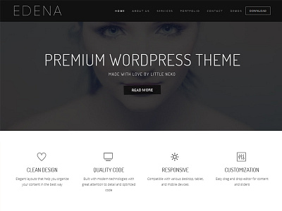 Bnwt Page Cover design edena little neko theme themeforest web design website wordpress