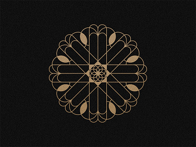 Vagues artdeco black geometric gold line muralnoir star vector