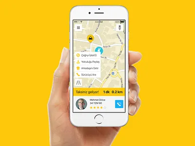 BiTaksi app bitaksi interface mobile taxi turkey ui ux yellow