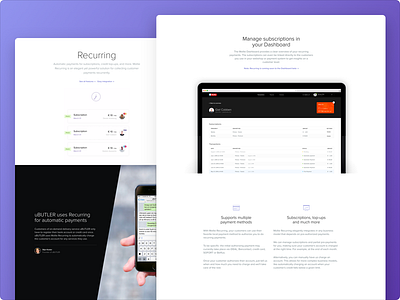 Recurring design interface design mollie payments ui