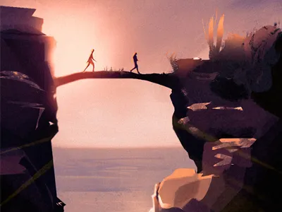 Bridge animation art artwork background bridge conceptart digitalart game illustration landscape love nature