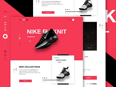REPQQ - E-Commerce landing page casual shopping e commerce ecommerce fitness industry fitness items landing page nike shoes ui design web design website