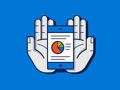 Infographic Illustration blue color data drawing hands icon illustration infographic line modern phone vector