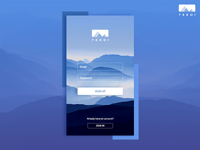 Daily UI #1 Sign Up app branding clean dailyui design flat interface logo minimal ui