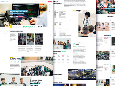 GLOBALHACK VI branding hack hackathon layout register ui ui design web design website