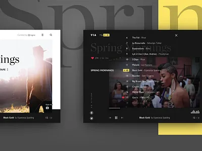 VIA Playlist dark ipad list music player playlist principle share type video