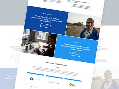 Customers Webpage case study customers quote ui design webpage website