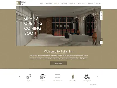Tbilisi Inn hotel iconic design responsive design uiux