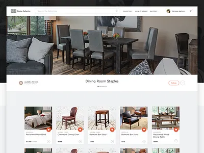 Design Kollective – Collections app board card collection furniture product shop shopping