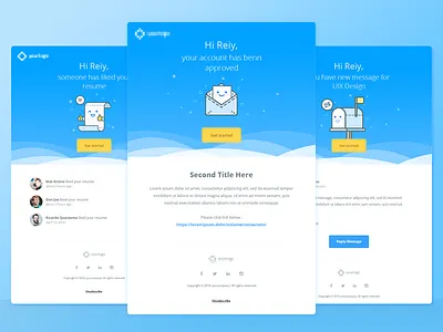 Newsletter Resumes email flat fun icon illustration mail newsletter ui