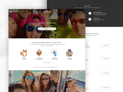 Careers & Culture careers clean corporate culture layout minimal ui ux web web design webdesign.10 things website