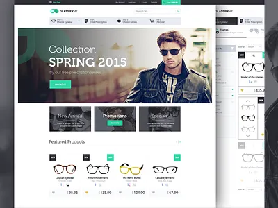 GlassifyMe ‧ Website clean e commerce user experience user interface ux web webdesign website