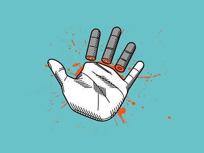 Shaka 4 lyfe hand illustration shaka