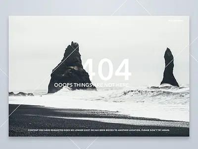 DailyUI #008 - 404 page 008 404 404 page black and white dailyui landing not found