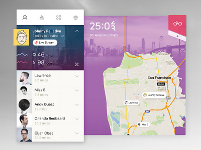Sports Tracker analytics clean data fitness infographic interface map material minimal statistics ui ux