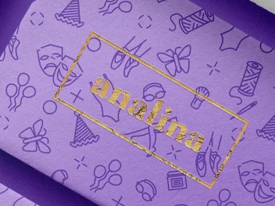 Hot Foil Detail analina business cards hot foil