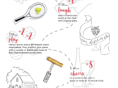 Bay Club Lifestyle Points handdrawn handlettering iconography icons logodesign photography ui