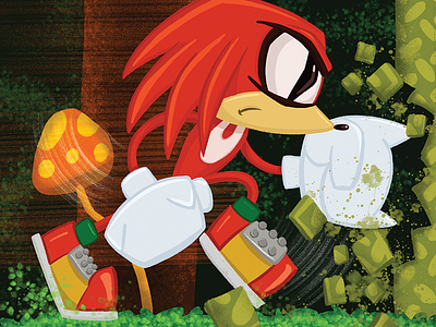 #TeamAndKnuckles civil war genesis illustration knuckles procreate sega