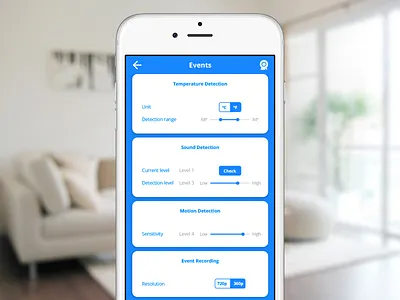 Settings — Daily UI challenge #007 camera card challenge daily dailyui flat mobile settings ui ux