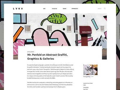 LVKA Article layout magazine minimal typography ui ux web