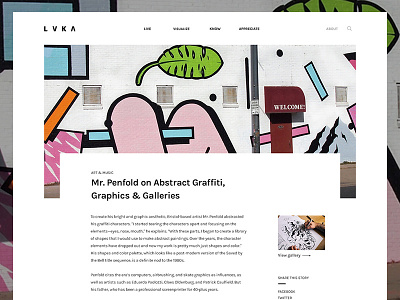LVKA Article layout magazine minimal typography ui ux web
