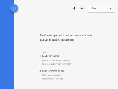 Google Translate Redesign blue. white concept french google google translate language material redesign