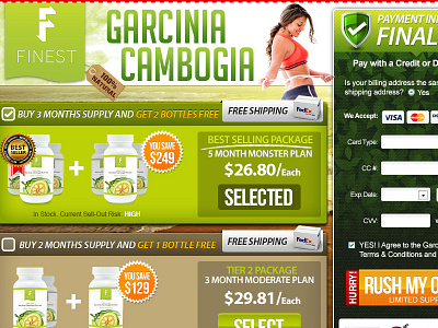 Food Supplement Checkout Page checkout form checkout page food supplement order form