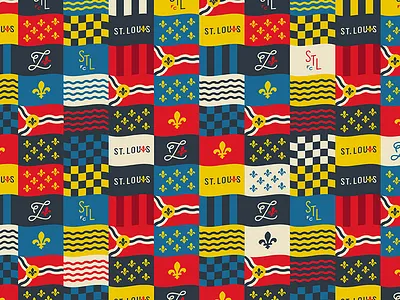 STLFC Supporter's Flags flags fleur de lis mls river soccer st. louis