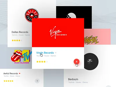 Sendemo - Label Listing & Sending Demo app dashboard design interface music play songs ui ux web
