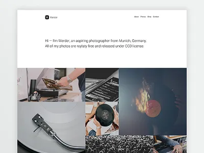 Werder design html photo photography portfolio template werder