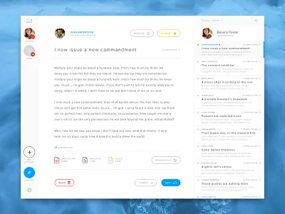 Mail It App app blue clean flat icon interface mail simple ui user interface