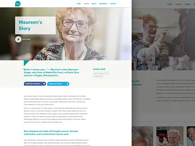 Starts at Home blue and yellow design campaign clean design desktop hands up mobile national housing federation starts at home ui ux website