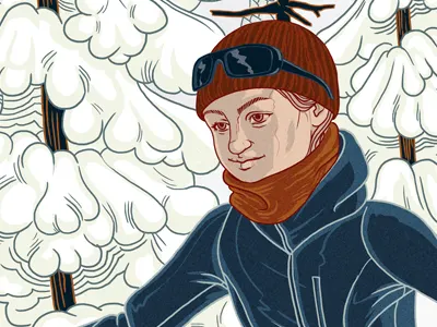 Crosscountry skiing fills lines mountains ski skiing snow winter