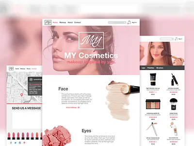 Cosmetics Website branding design graphic interactive interface logo ui ux web website