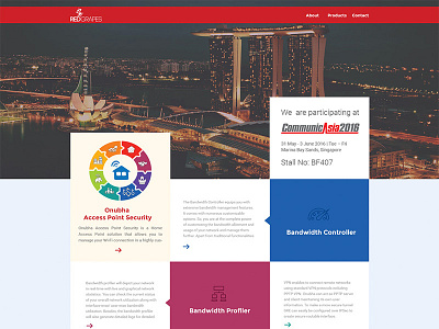 Software Company splash page concept boxed flat landing page metro splash page ui