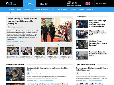 WN Landing Page design flat home page landing news simple ui ux wn.com