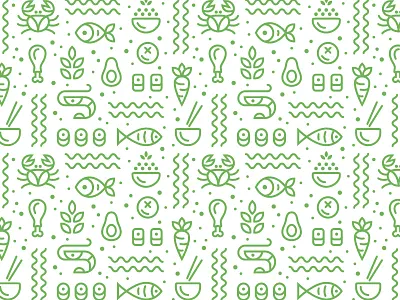 Pattern food icon line pattern