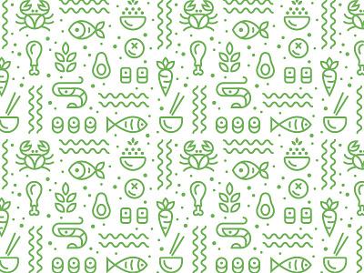 Pattern food icon line pattern