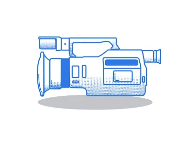 Sony VX1000 camera fun halftone illustration skateboarding skating vx1000