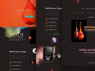 Landing Page camera color e commerce icon logo responsive web