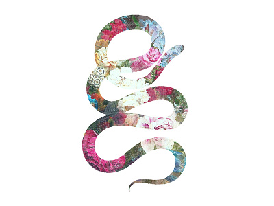Victor animals bible branding flora flowers illustration mixed media snake