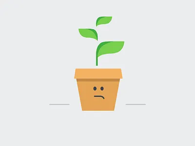 500 Sage Seedling Illustration 500 error flat illustration sad plant sage ui stack
