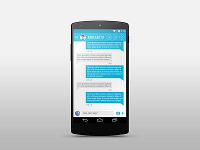 Daily UI #013 - Direct Messaging app blue chat clean concept dailyui design flat gradient messaging ui ux
