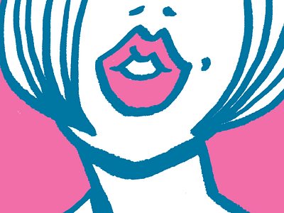 You talk way too much. drawing fashion illustration lips woman